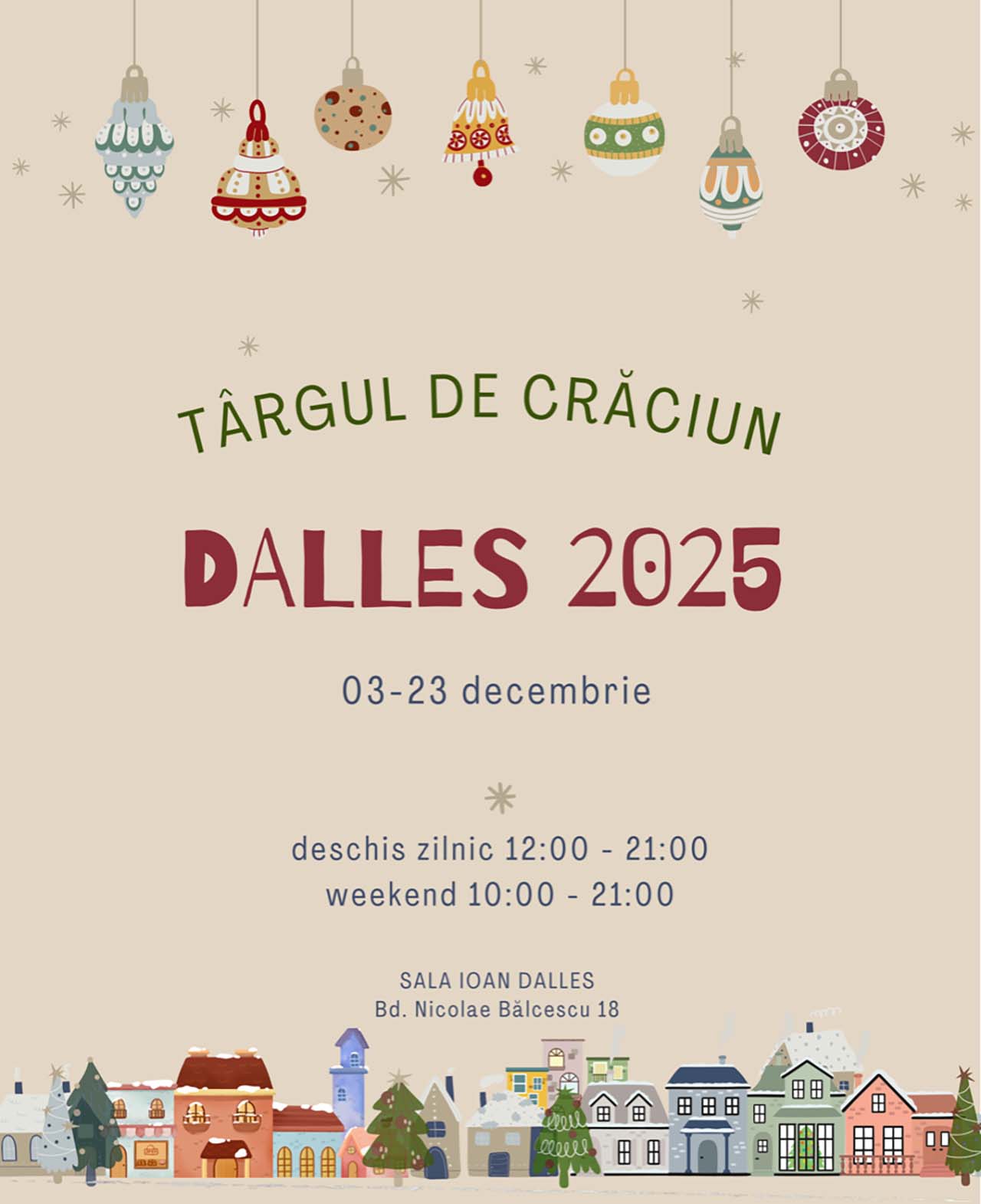 Târgul de Crăciun Dalles 2025: cadouri cu suflet, făcute în România