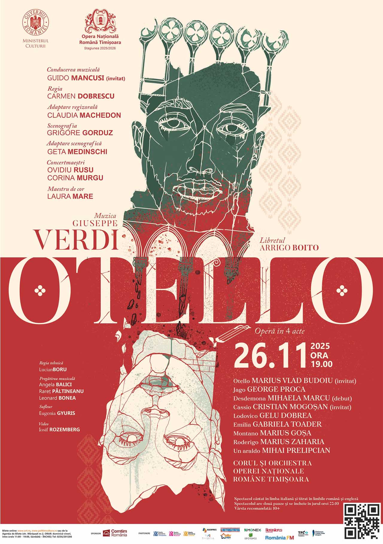 Otello revine pe scena Operei Naționale Române din Timișoara