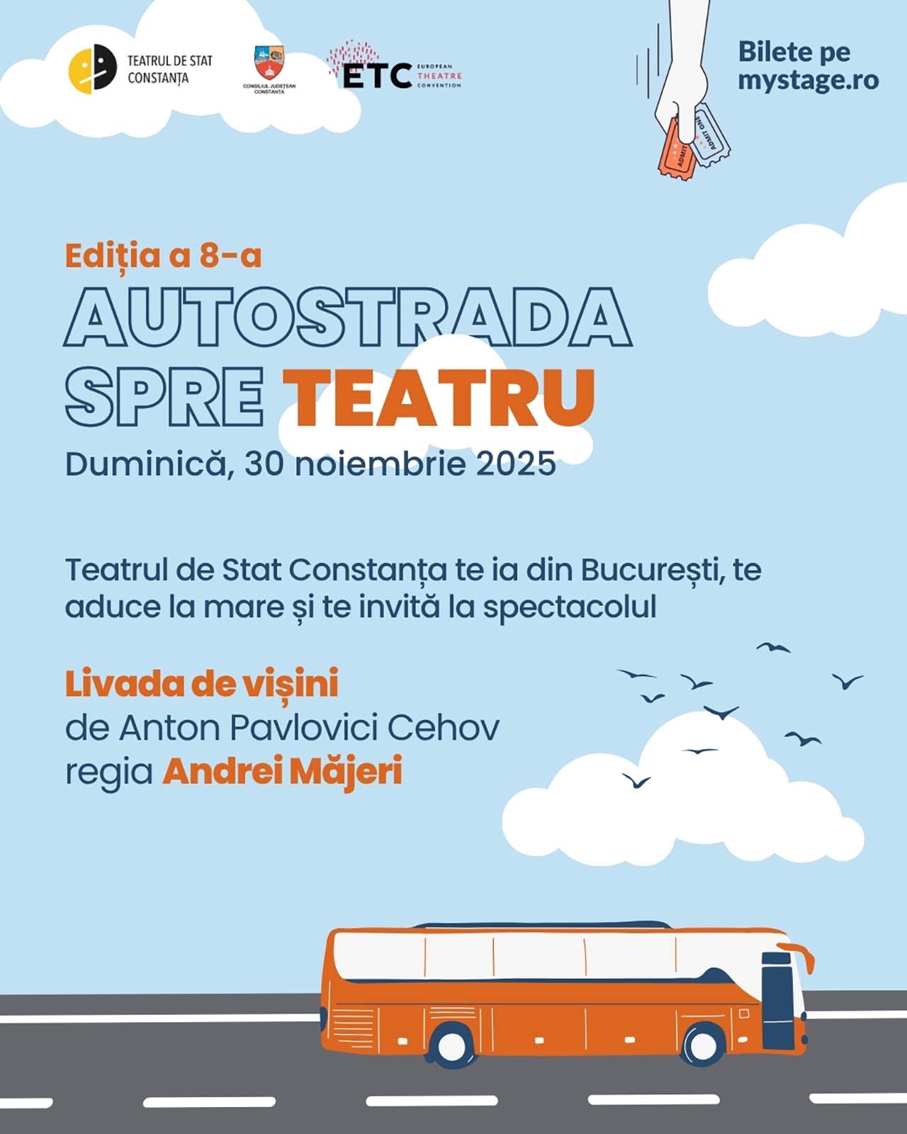 Teatrul de Stat Constanța organizează duminică Autostrada spre teatru - ediția a VIII-a&nbsp;