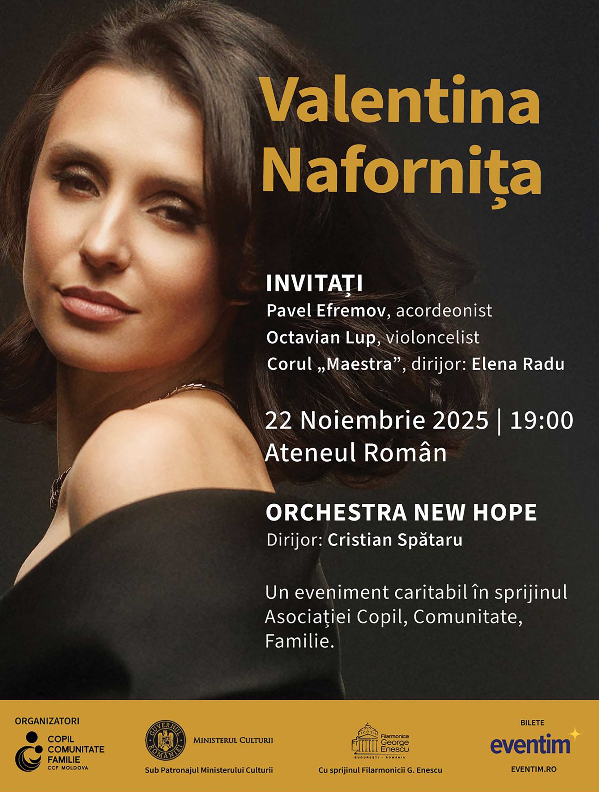 Când muzica vindecă: Valentina Nafornița aduce Gala Generozității pe scena Ateneului Român