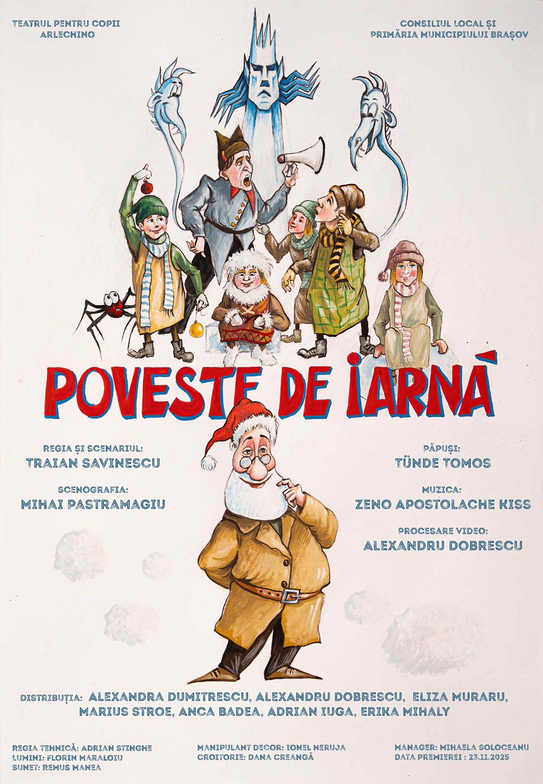 &bdquo;Poveste de iarnă&rdquo; &icirc;n premieră la Teatrul Arlechino