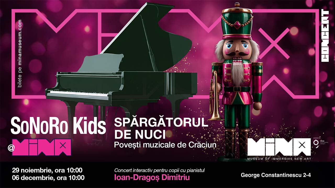 Activități pentru copii la MINA. Weekend special cu ateliere pentru cei mici și un show imersiv cu ocazia Zilei Naționale a României