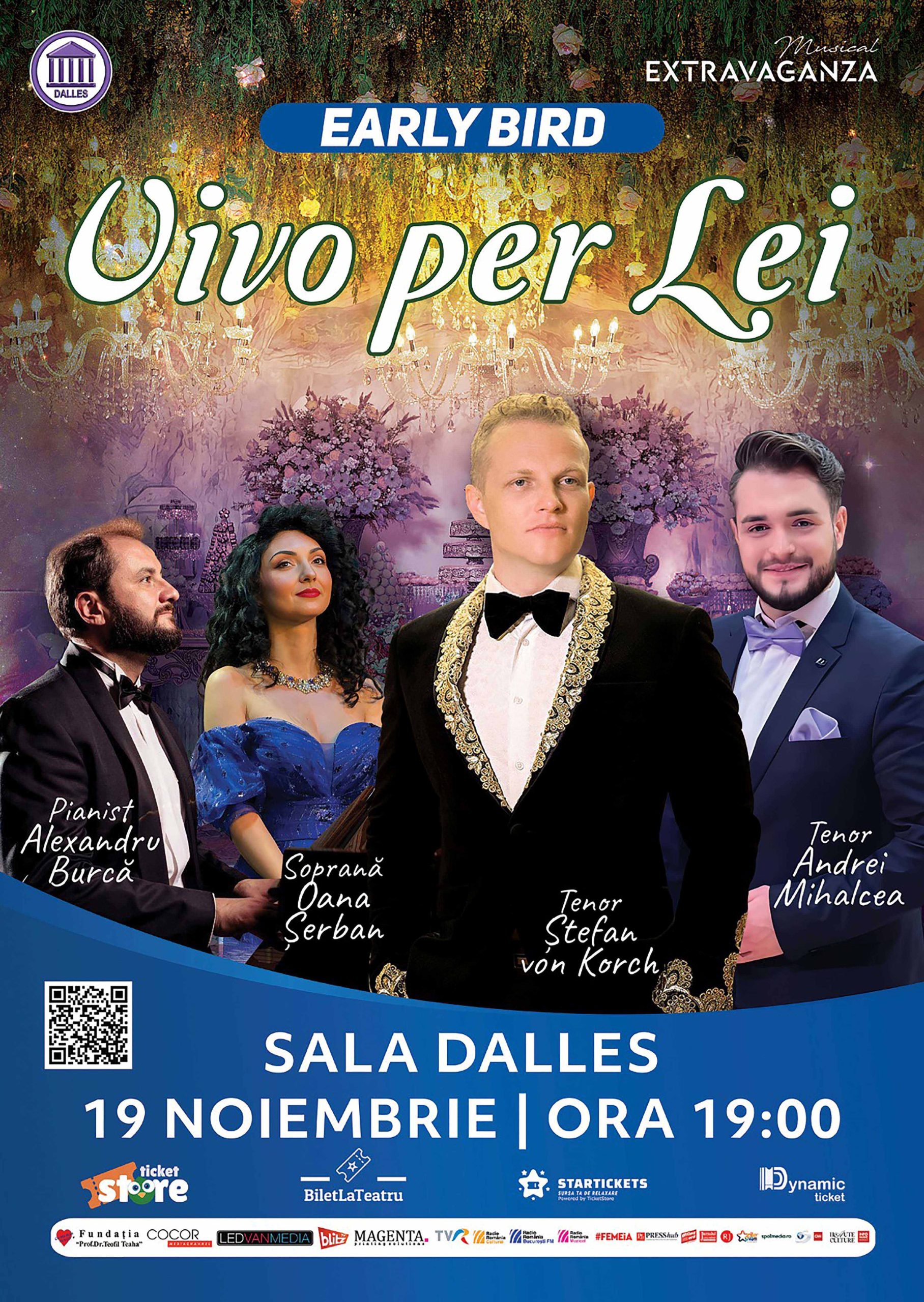 Tenorul ŞTEFAN von KORCH aduce mult aşteptatul concert &bdquo;VIVO PER LEi&rdquo; &nbsp;pe 19 noiembrie la Sala Dalles