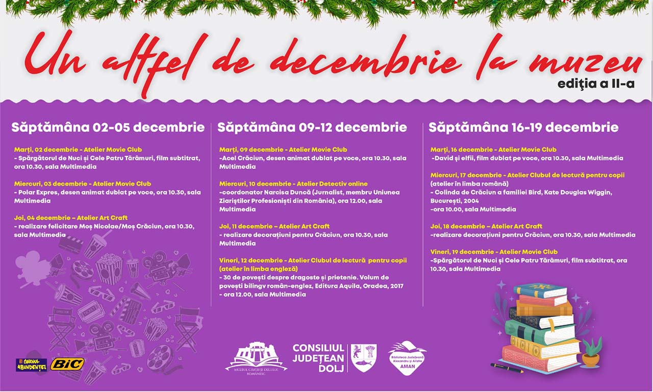 &bdquo;Un altfel de decembrie&rdquo; la Muzeul Cărții și Exilului Rom&acirc;nesc