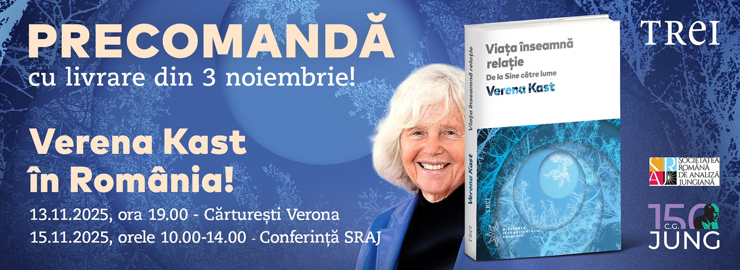 Eveniment în premieră: celebra analistă jungiană Verena Kast lansează cartea „Viața înseamnă relație” și susține o prelegere la București