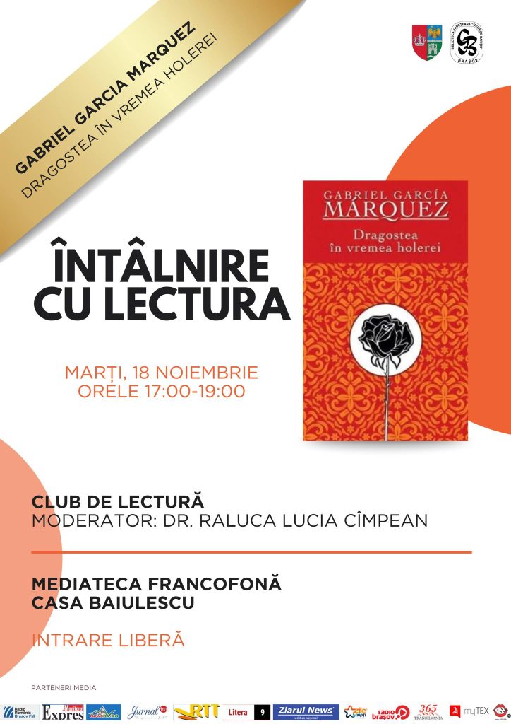 Întâlnire cu lectura - Dragostea în vremea holerei