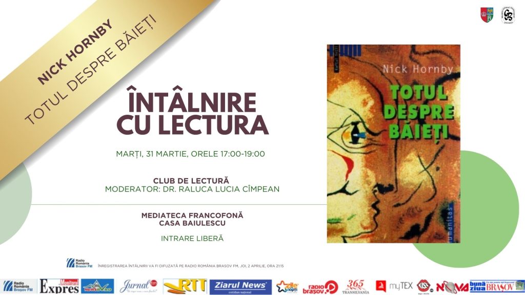 Întâlnire cu lectura - „Totul despre băieţi” de Nick Hornby