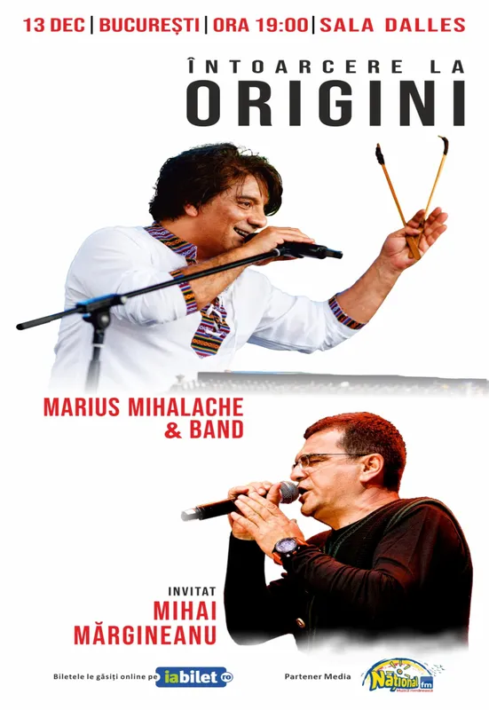 Întoarcere la Origini: Marius Mihalache & Band invitat - Mihai Margineanu @ Sala Dalles