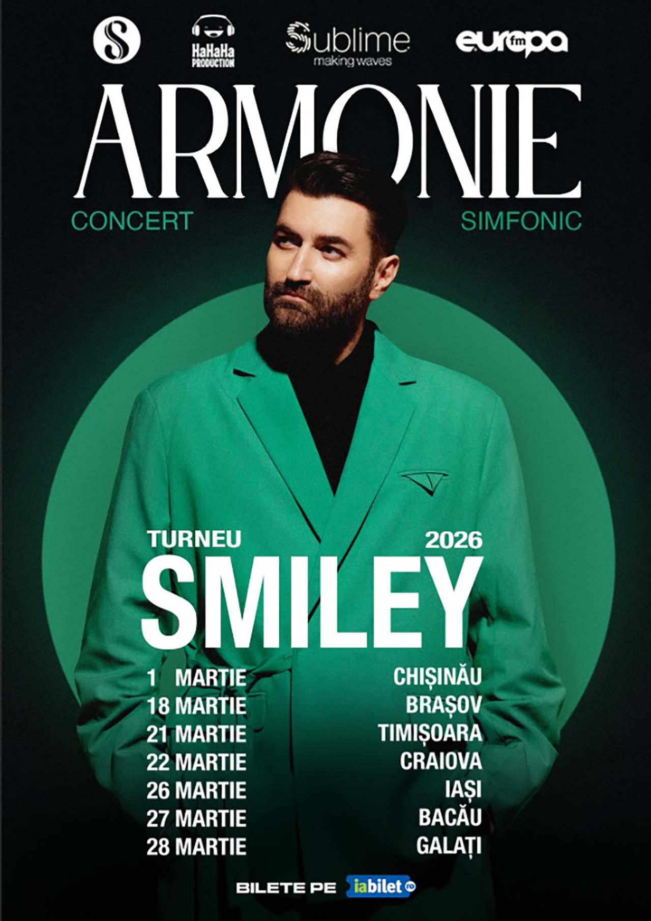 Smiley anunță Turneul-eveniment Armonie!&nbsp;Concertul emoționant pop-simfonic va ajunge &icirc;n 7 orașe