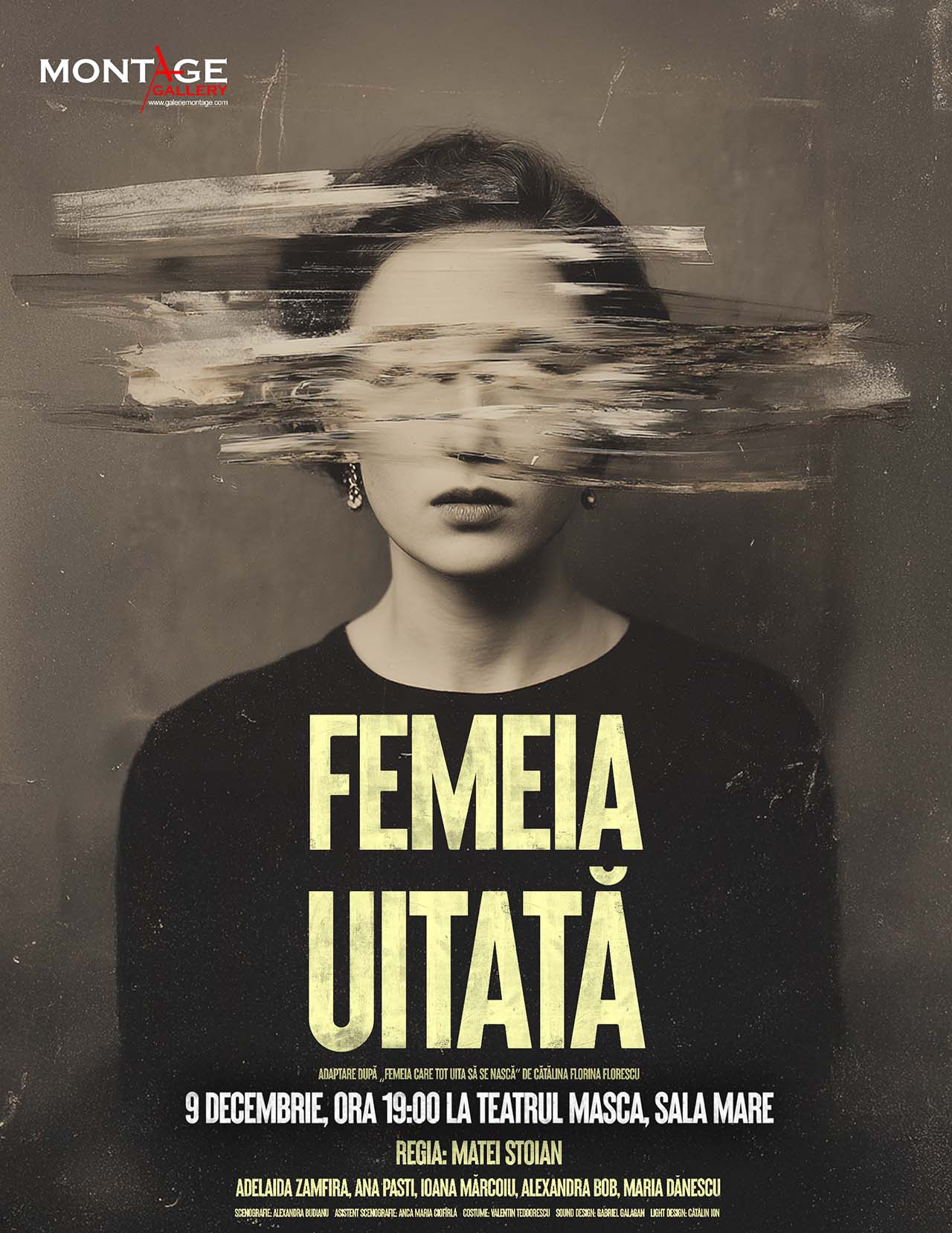 &bdquo;Femeia uitată&rdquo;, &icirc;n regia lui Matei Stoian, un spectacol cu intrarea gratuită la Teatrul Masca