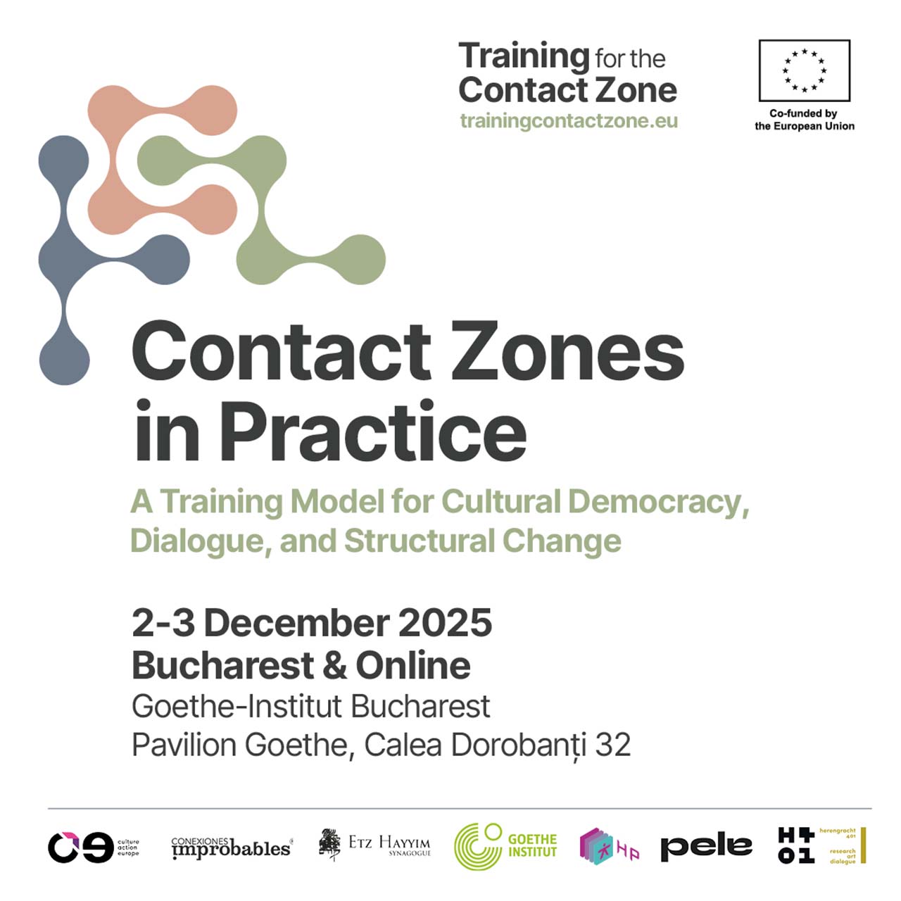 Profesioniștii din domeniul cultural din &icirc;ntreaga Europă sunt invitați să participe la conferința hibridă &bdquo;Contact Zones in Practice&rdquo;, care va avea loc pe 3 decembrie 2025, la București.