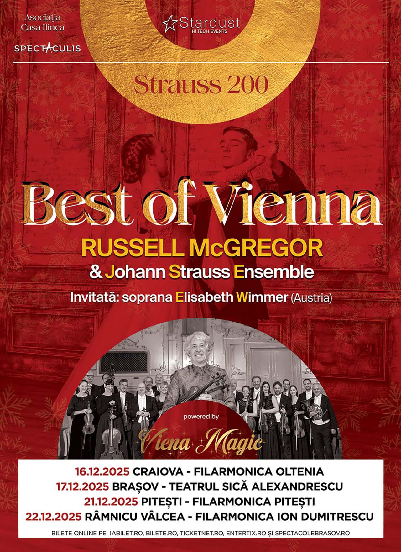 Magia continuă: Johann Strauss Ensemble & Russell McGregor revin în România pentru un nou turneu al concertului „Best of Vienna”