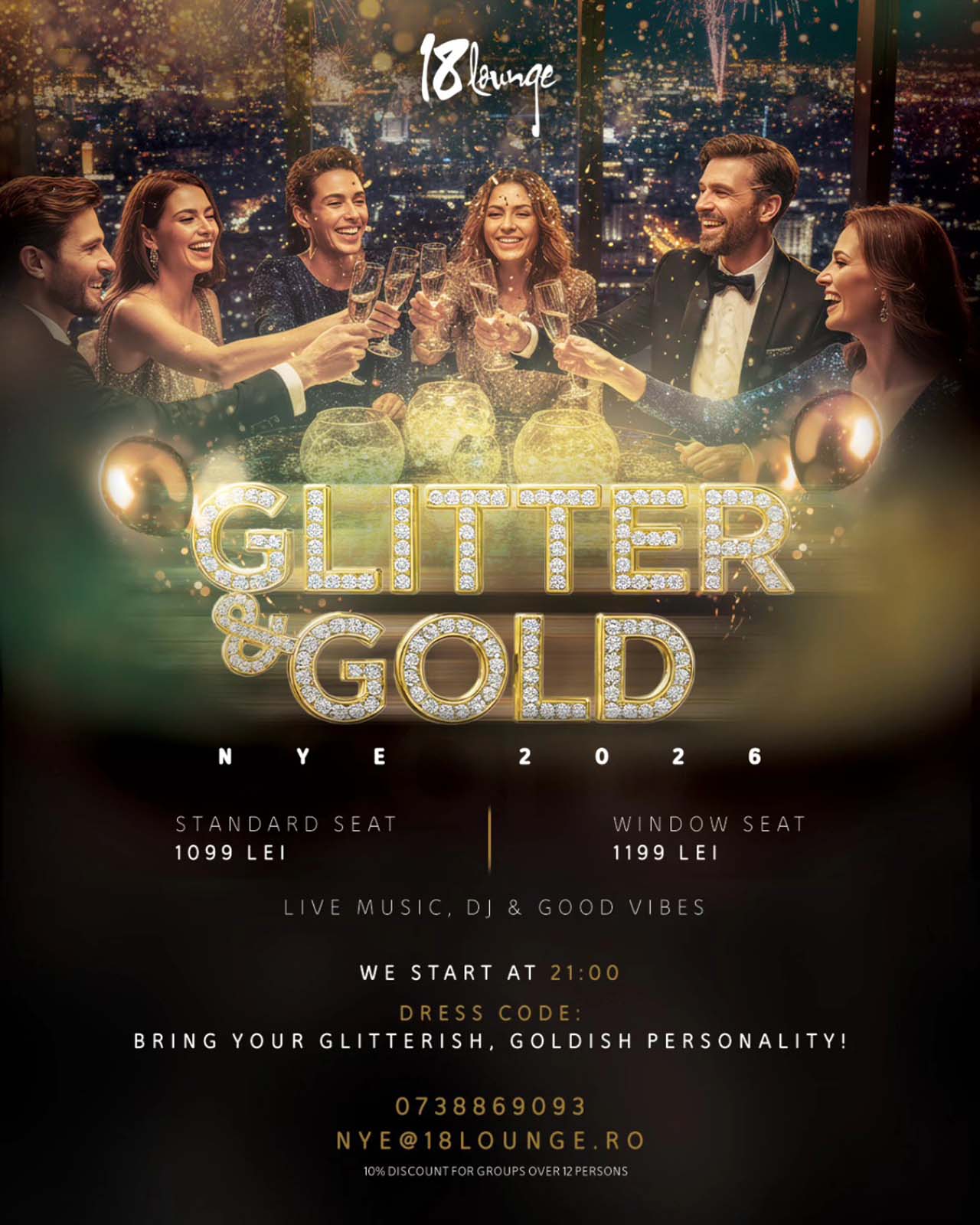 Revelion 2026 - Glitter & Gold @ 18 Lounge