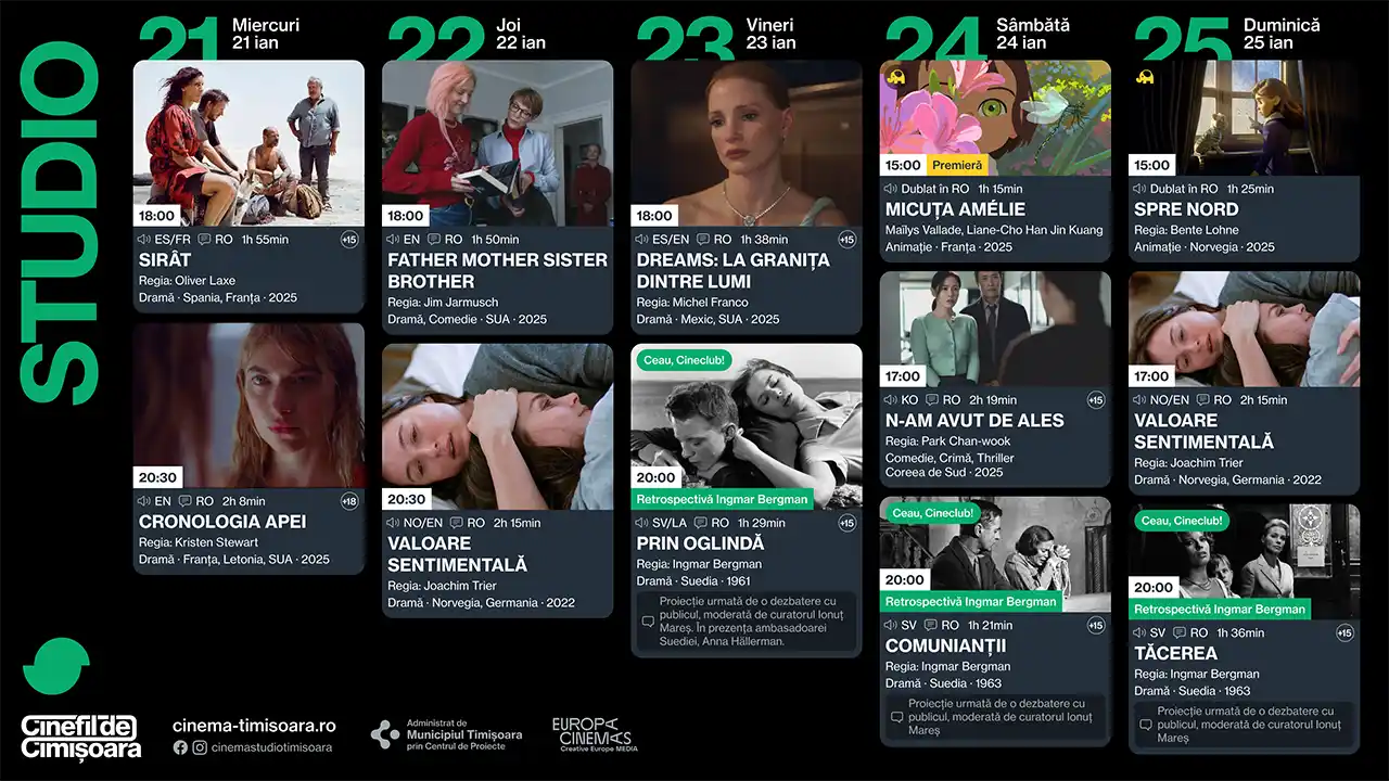 Program Cinema Studio Timișoara Program Cinema Studio Timișoara
