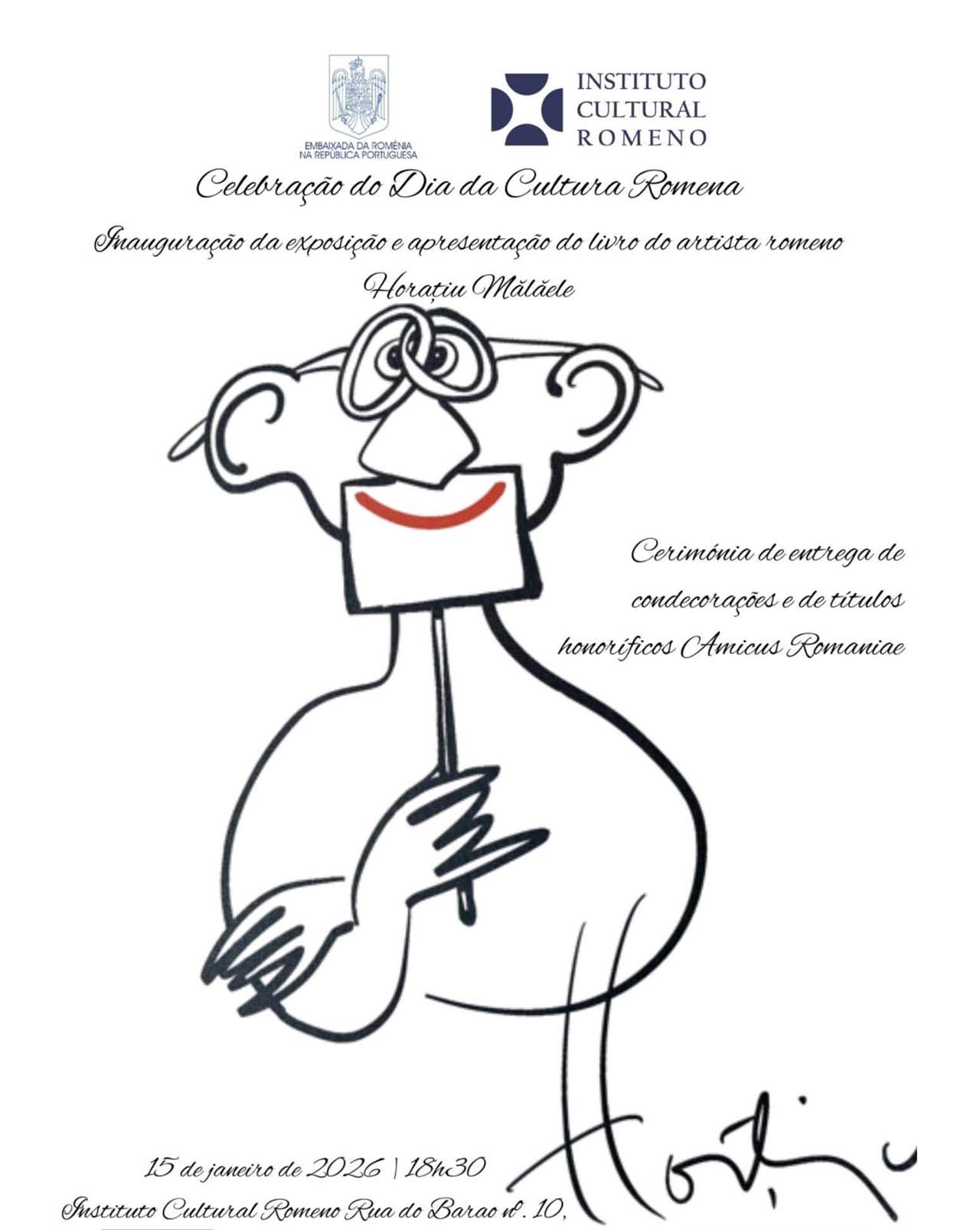 Ziua Culturii Naționale va fi sărbătorită la Lisabona cu participarea extraordinară a bine cunoscutului artist rom&acirc;n Horațiu Mălăele