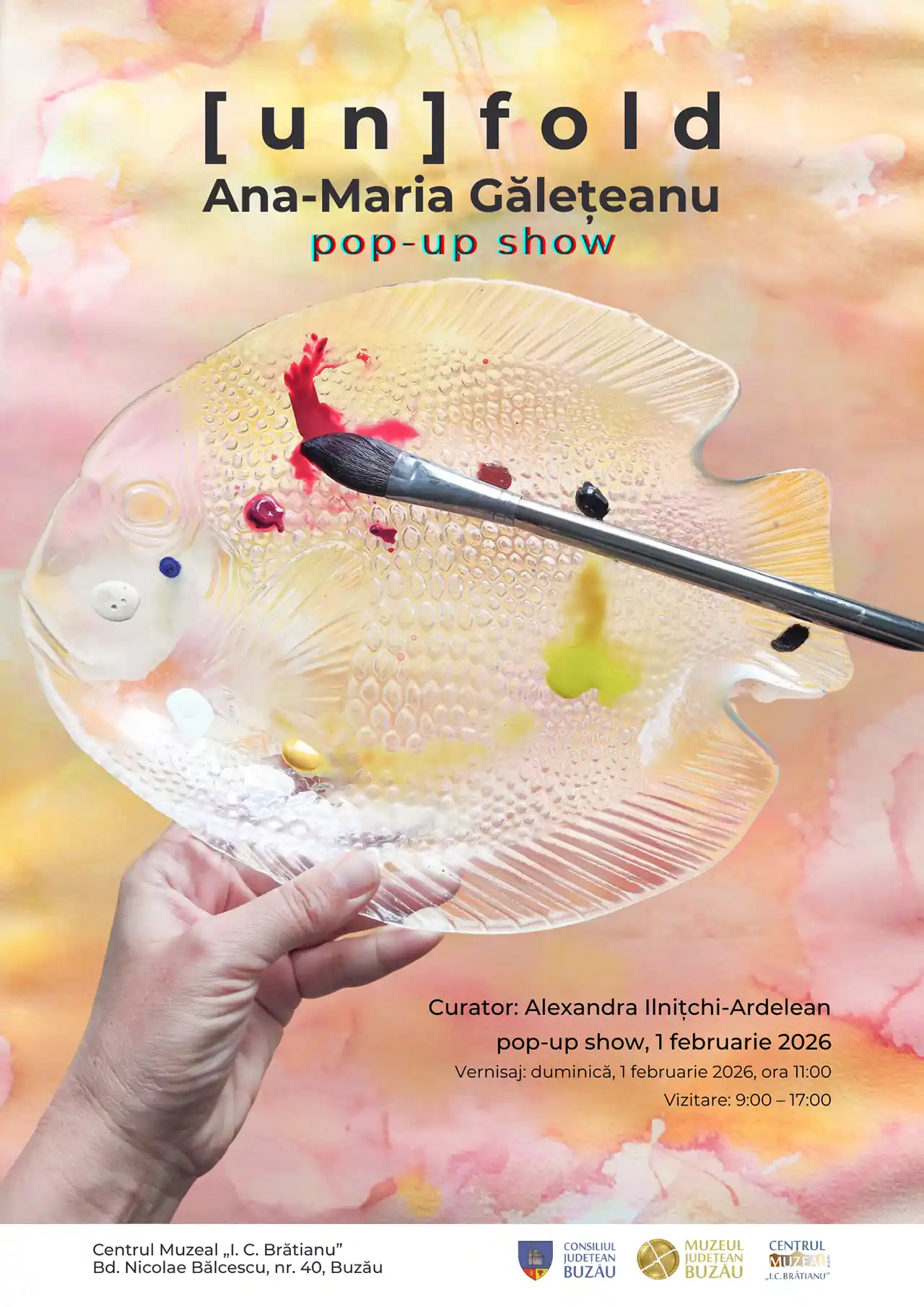Expoziția &bdquo;[un]fold&rdquo; semnată de Ana-Maria Gălețeanu se deschide la Buzău sub forma unui pop-up show