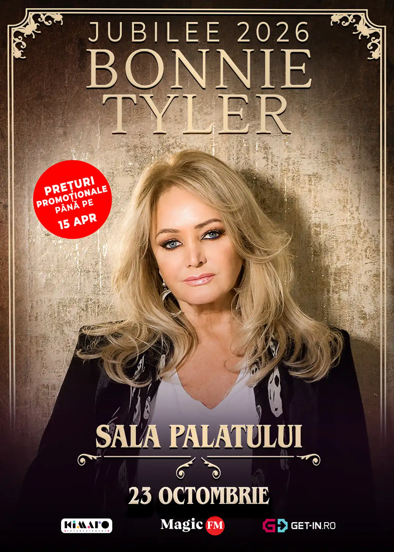 Afișul concertului de la Sala Palatului Poză cu Bonnie Tyler