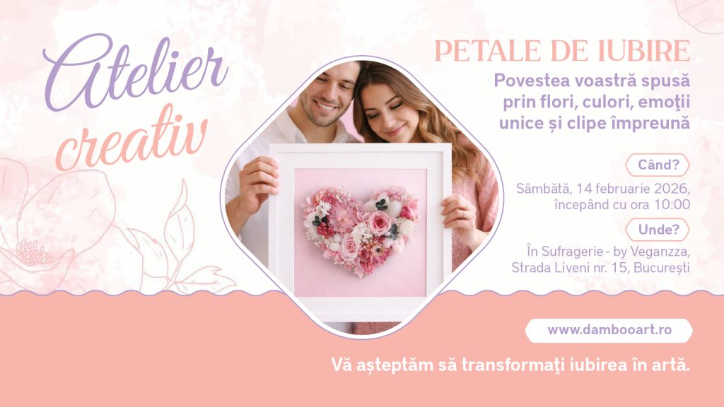 Petale de iubire - Atelier creativ pentru cupluri @ In sufragerie by Veganzza