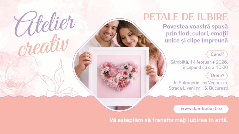 Petale de iubire - Atelier creativ pentru cupluri @ In sufragerie by Veganzza