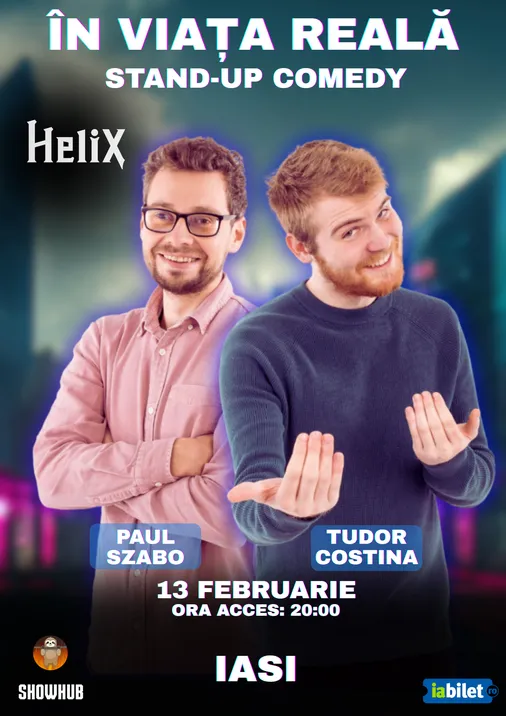 Stand-up Comedy "În viața reală" @ Helix Pub