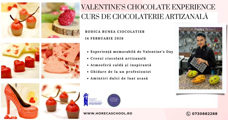 Valentine’s Chocolate Experience – Curs de Ciocolaterie Artizanală @ Horeca Culinary School