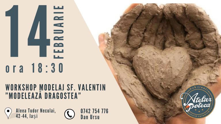 Workshop modelaj Sf. Valentin | Modelează dragostea @ Atelier Poteca