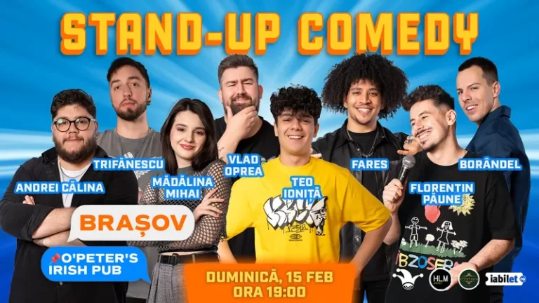 Stand-up Comedy Maraton cu Mădălina Mihai, Teo Ioniță ,Vlad Oprea, Păune, Fares, Borândel, Andrei Călina și Trifănescu