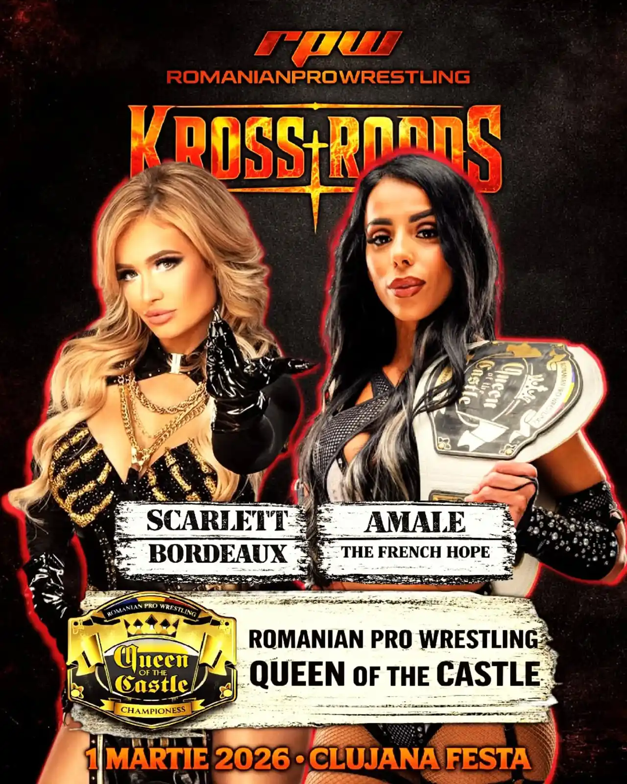 Wrestling european la Cluj: Scarlett Bordeaux și Killer Kross urcă &icirc;n ring la Spring Slam 2026