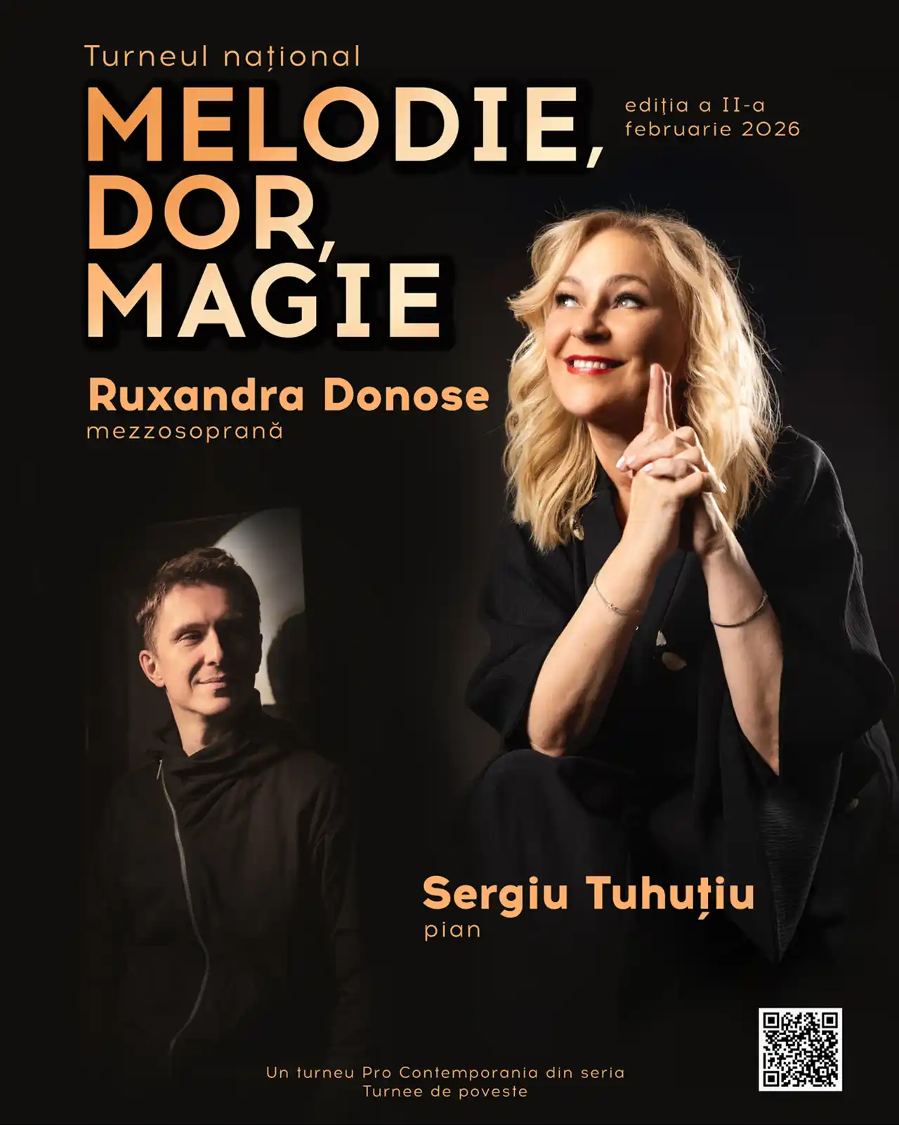 Mezzosoprana Ruxandra Donose și pianistul Sergiu Tuhuțiu, turneu naţional &icirc;n cinci orașe din Rom&acirc;nia