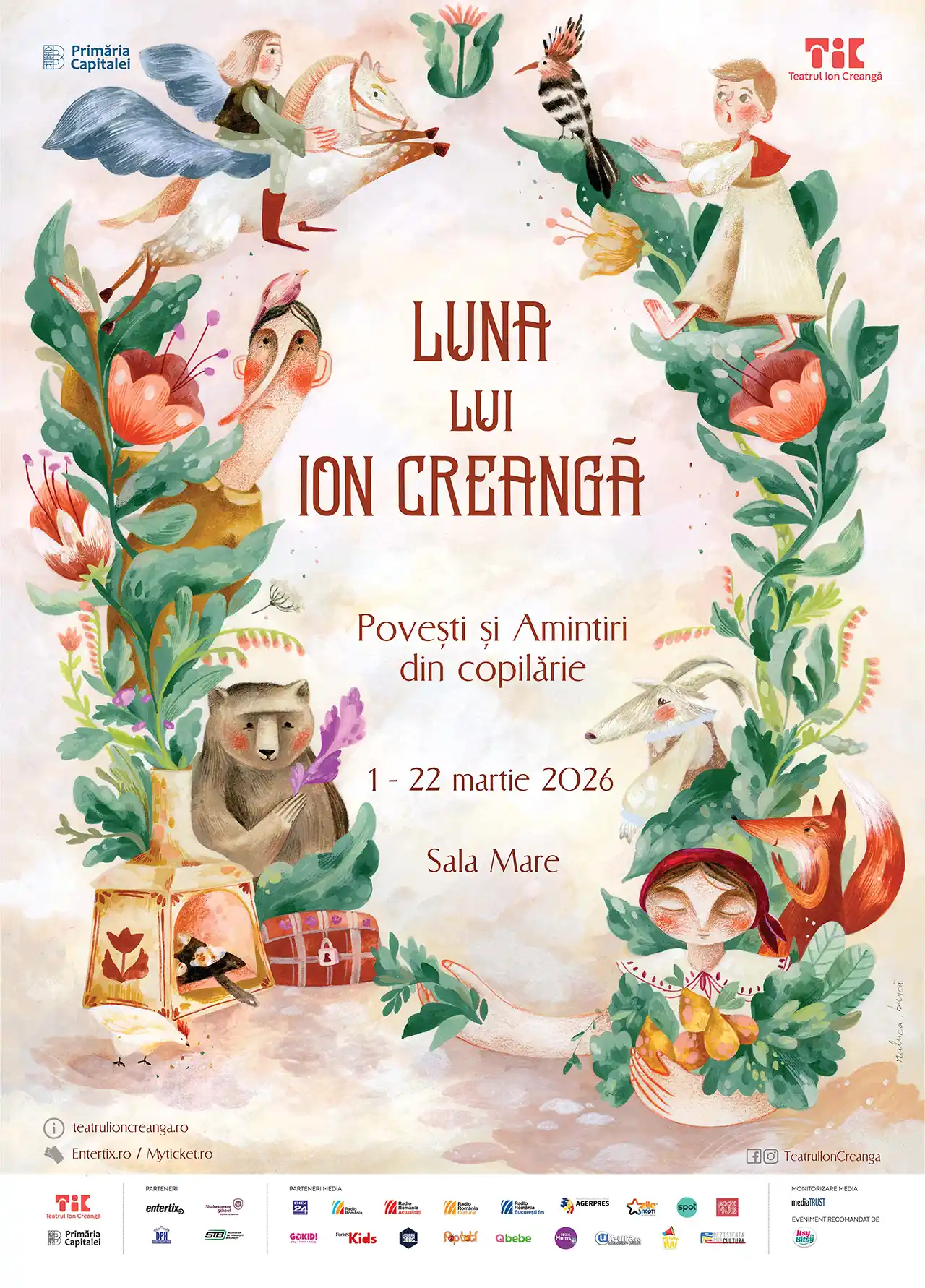 Primăvara începe cu o nouă ediție „Luna lui Ion Creangă – Povești și Amintiri din copilărie”