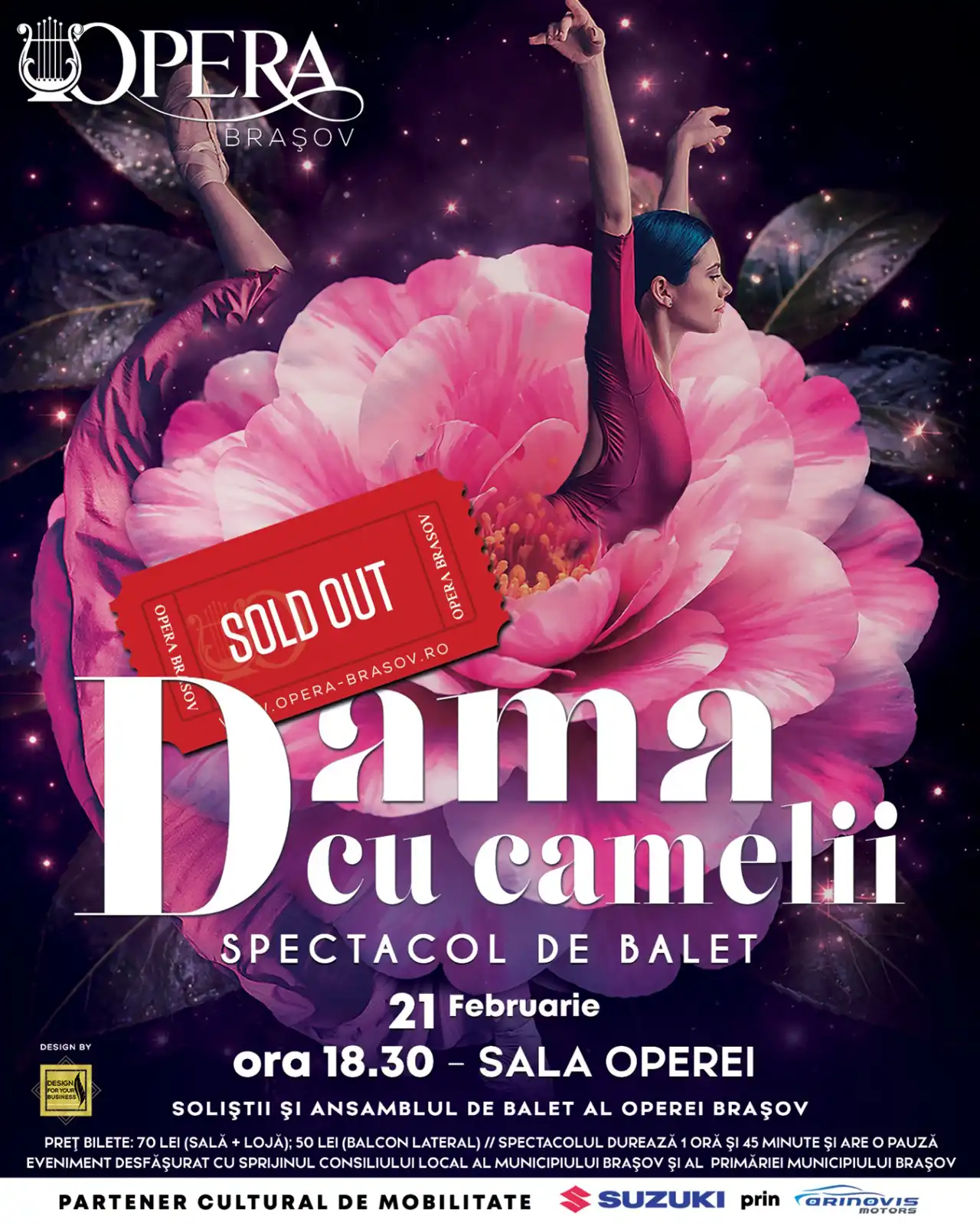 Despre iubire, în pași de dans și a cappella, la sfârșitul săptămânii, la Opera Brașov