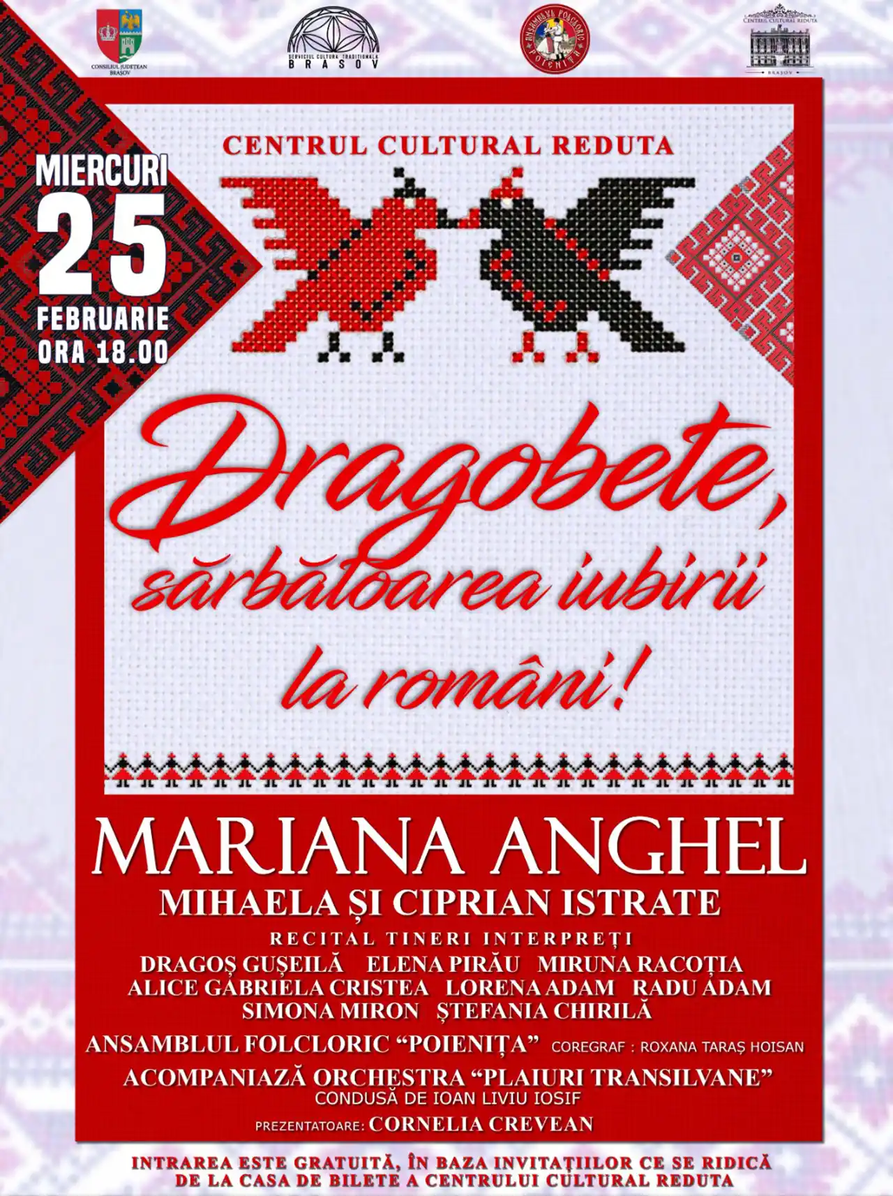 Reduta prezintă spectacolul spectacolul „Dragobete – sărbătoarea iubirii la români”