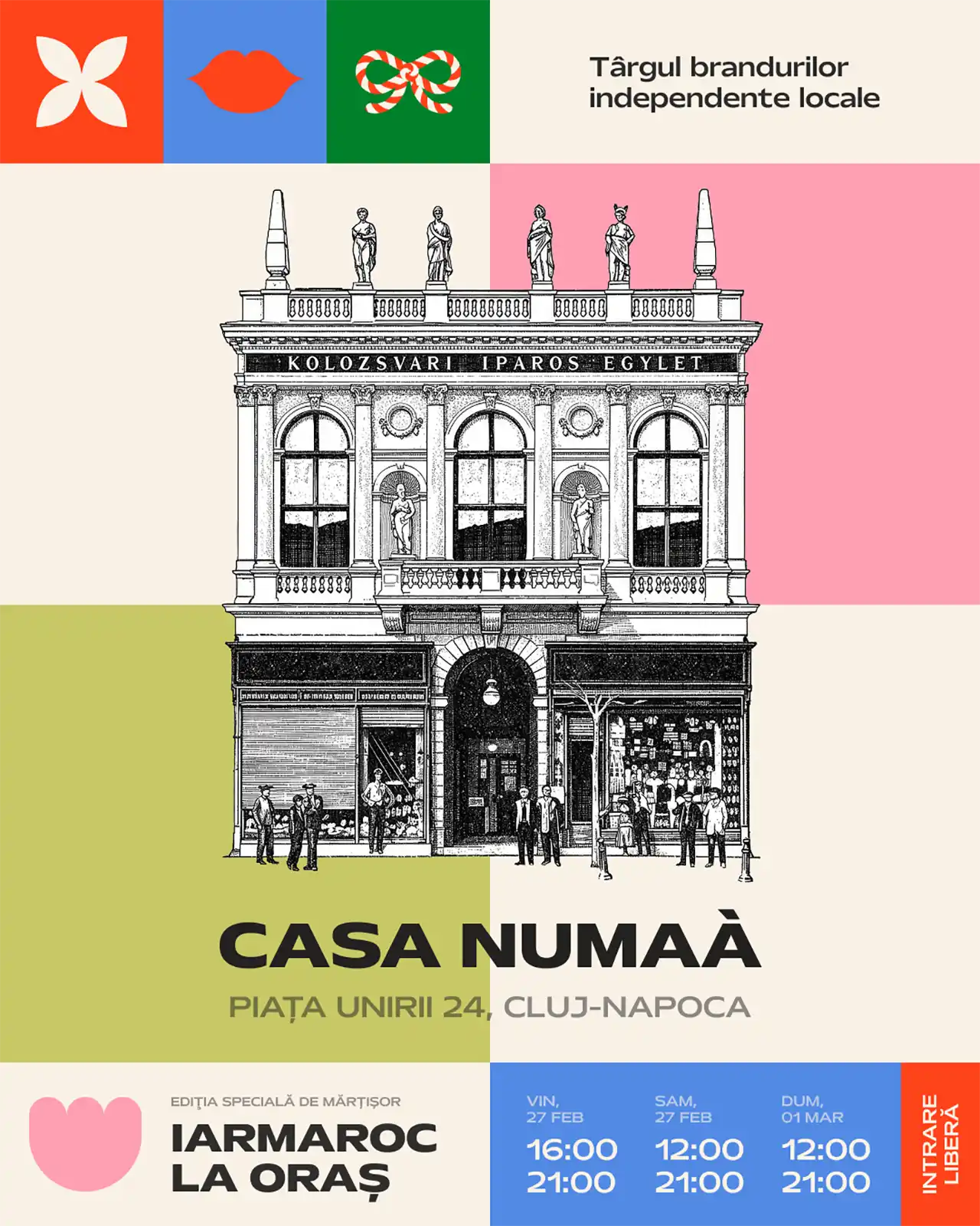IARMAROC la Oraș &ndash; Ediția Specială de Mărțișor aduce 40+ creatori locali &icirc;n Casa NUMA&Agrave;, din inima Clujului