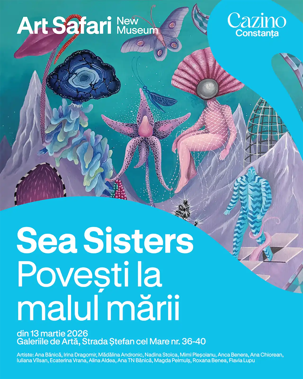 Sea Sisters. Povești la malul mării: Cazinoul din Constanța și Art Safari celebrează artistele dobrogene ale momentului la Galeriile de Artă ale orașului