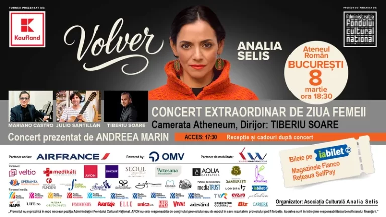 Analia Selis: Concert extraordinar de Ziua Femeii - "Concert, recepție și cadouri!" @ Ateneul Român