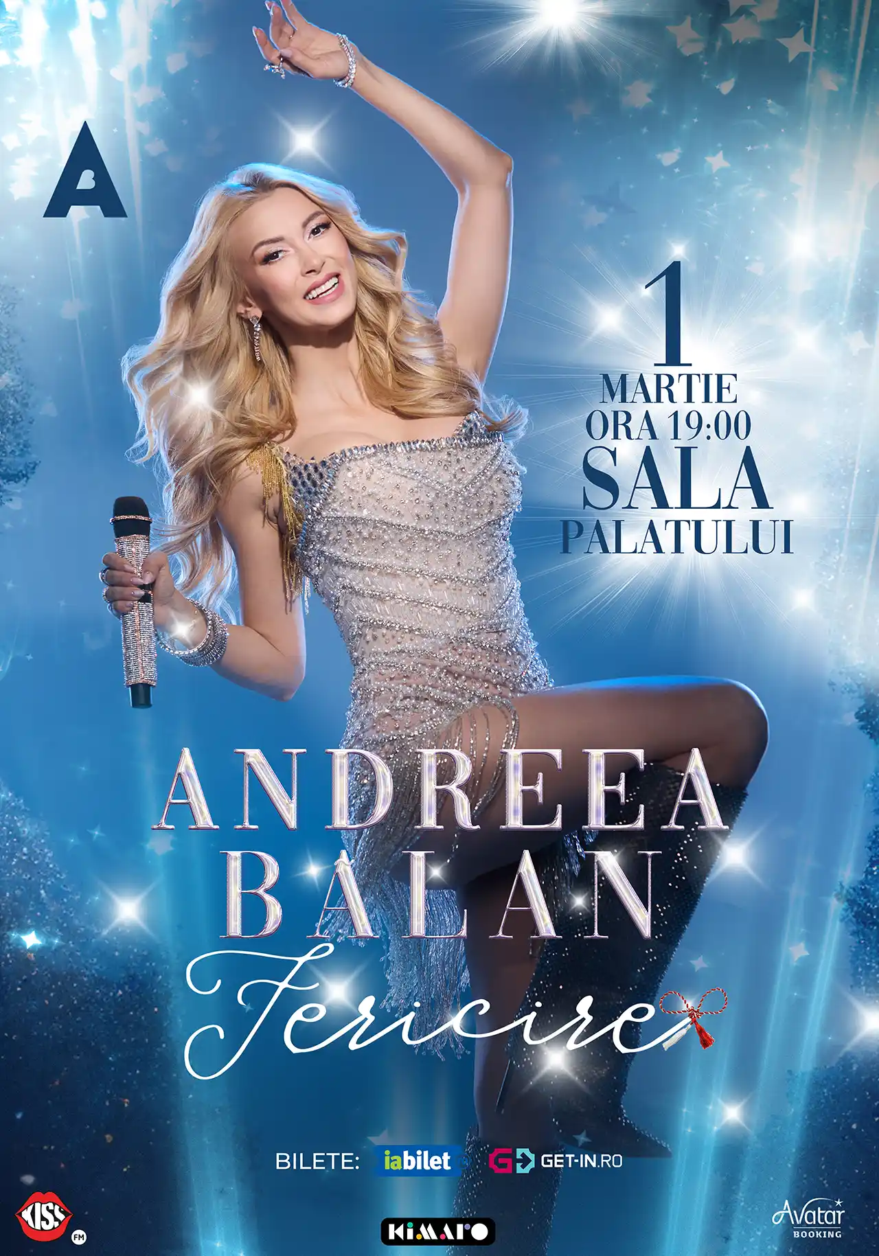 Andreea Bălan celebrează „Fericirea” la Sala Palatului, de Mărțișor