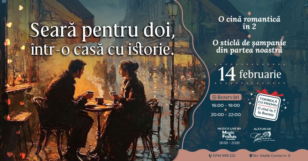 Seară pentru doi - într-o casă cu istorie @ Boemie și Piper
