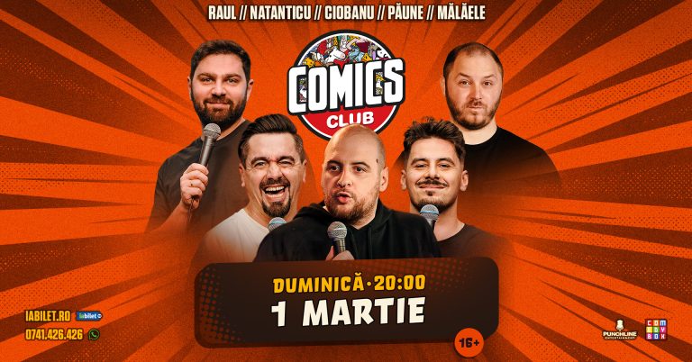 Stand-up Comedy cu Natanticu, Ciobanu, Raul, Mălăele și Păune @ Comics Club
