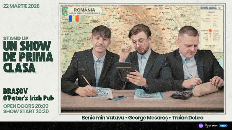 Stand-up Comedy cu Beniamin Vatavu, George Mesaroș și Traian Dobra