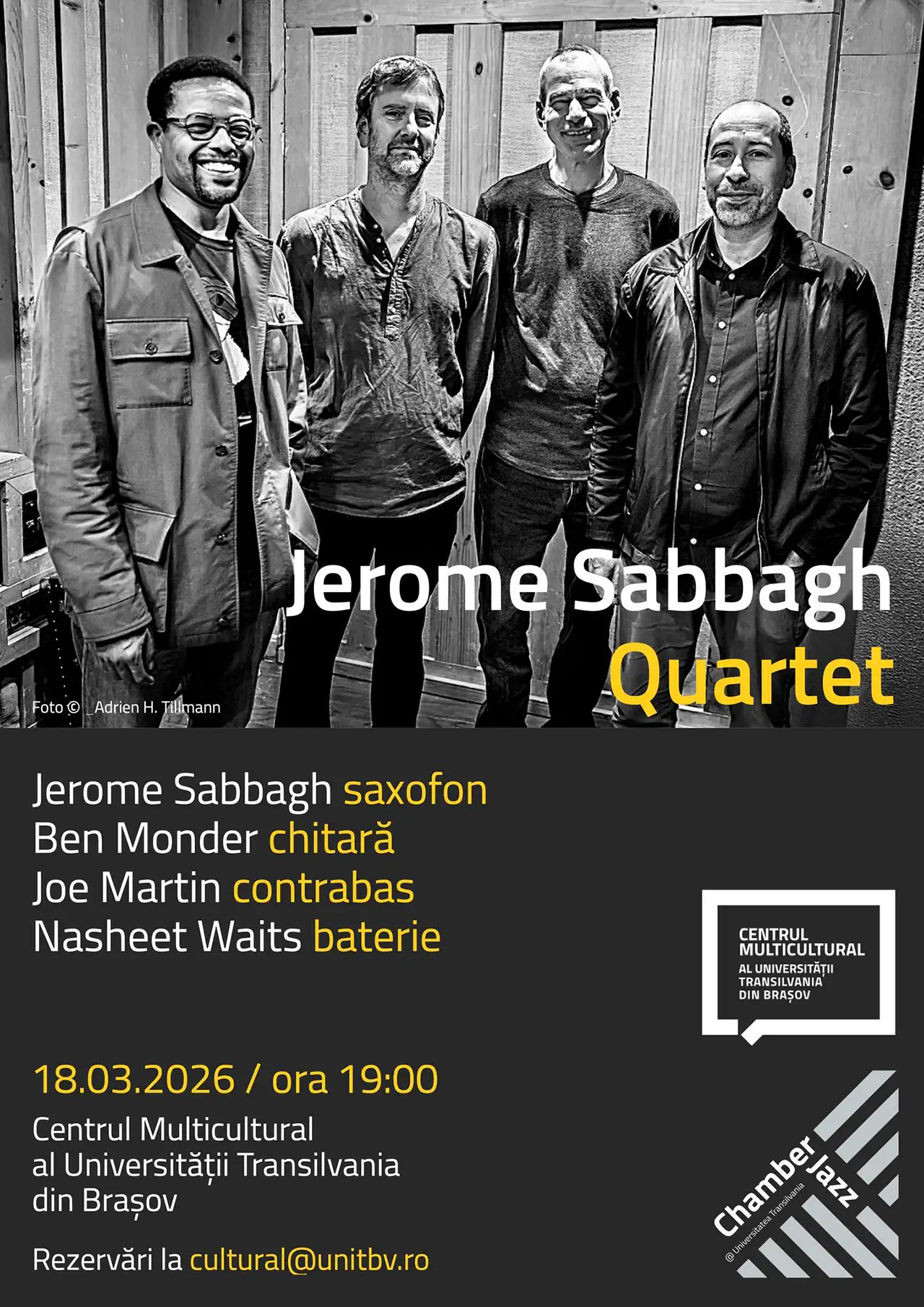 Jerome Sabbagh Quartet, concert special la Brașov