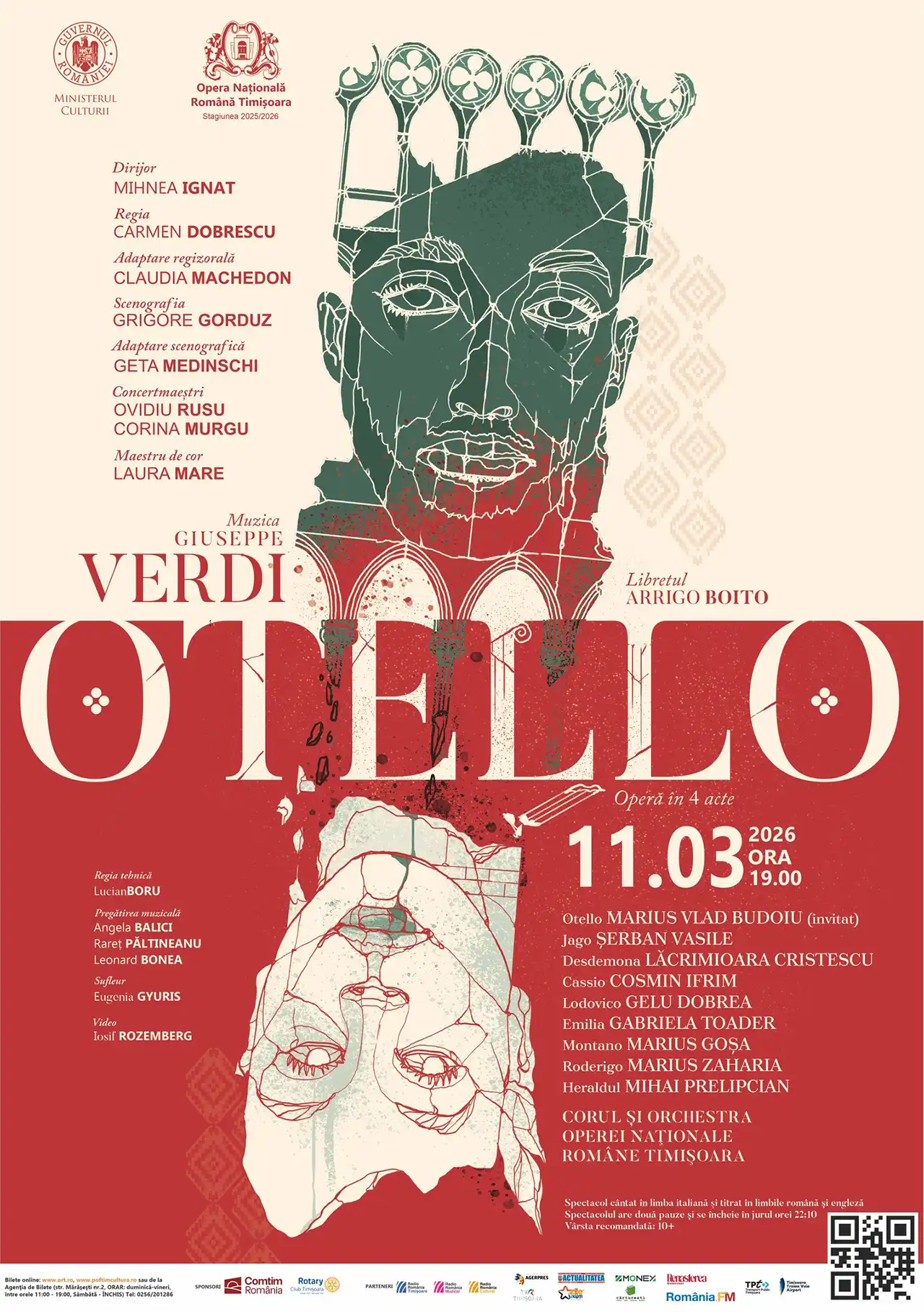 Otello revine pe scena Operei Naționale Rom&acirc;ne din Timișoara