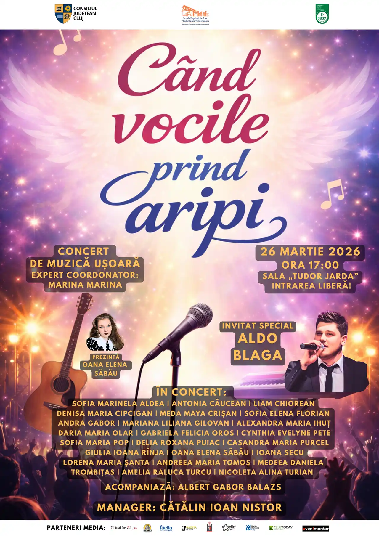 „Când vocile prind aripi” concert de muzică ușoară