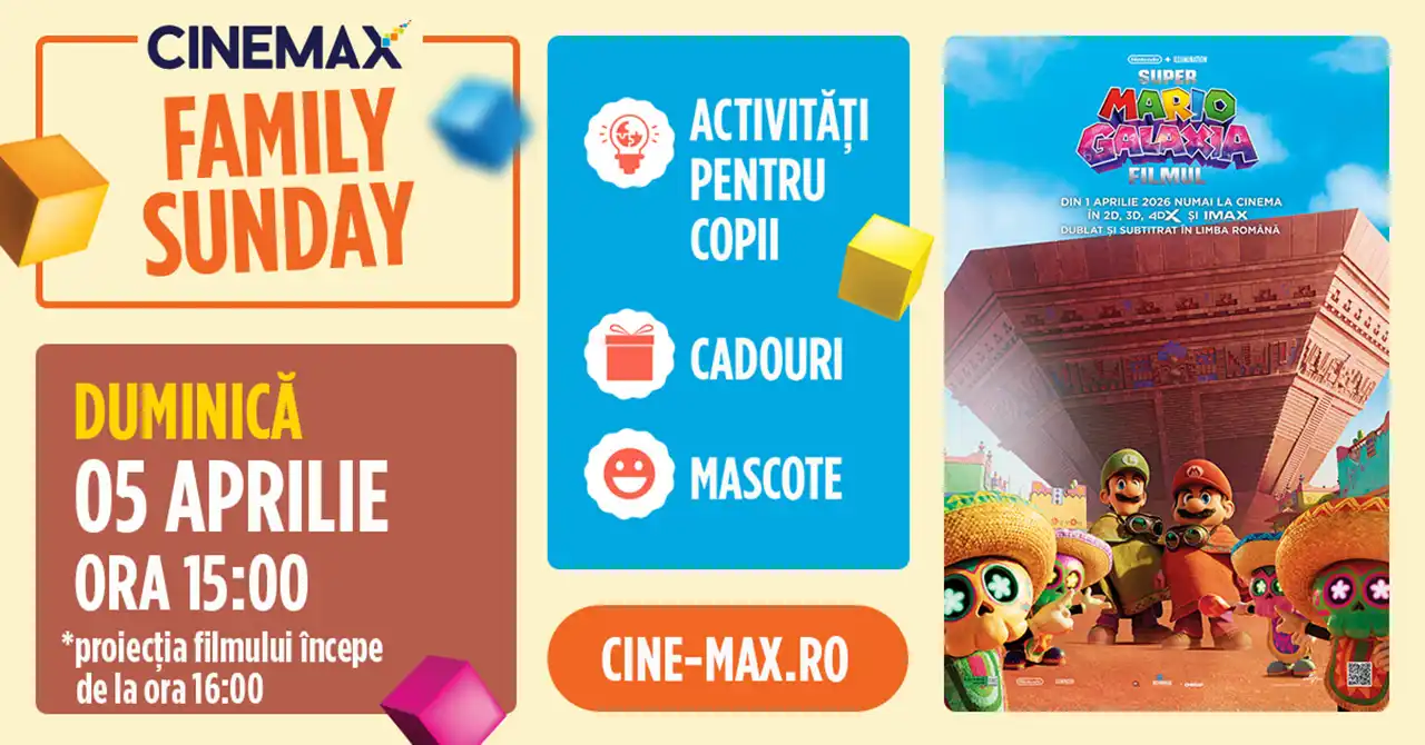 Family Sunday &ndash; Super Mario Galaxia: Filmul la CINEMAX Veranda. 