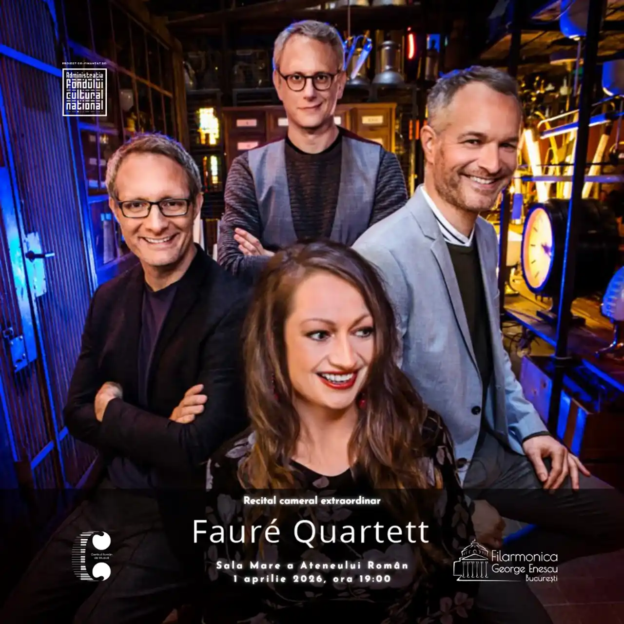 Fauré Quartett revine pe scena Ateneului Român pe 1 aprilie în cadrul programului de mentorat și excelență artistică FaurEver Together