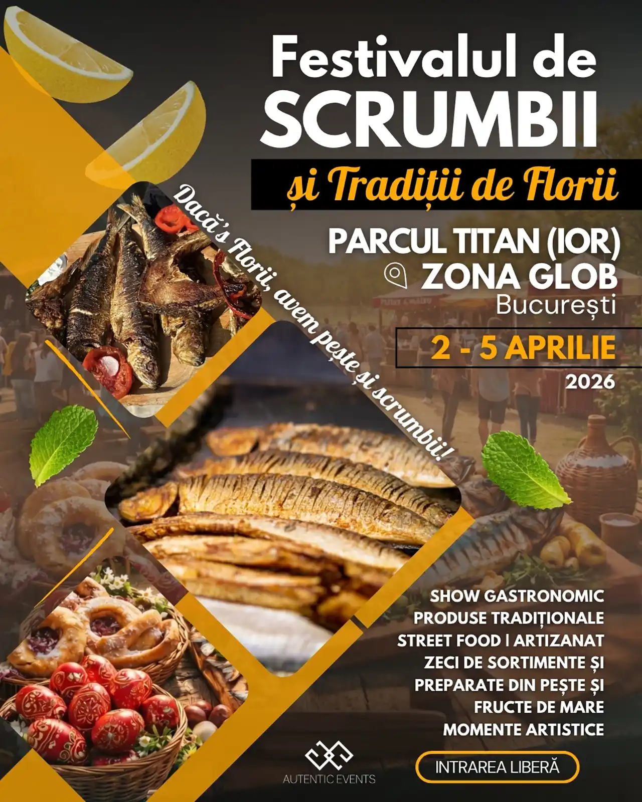 Festivalul de Scrumbii și Tradiții de Florii revine în Parcul IOR (2–5 aprilie 2026)