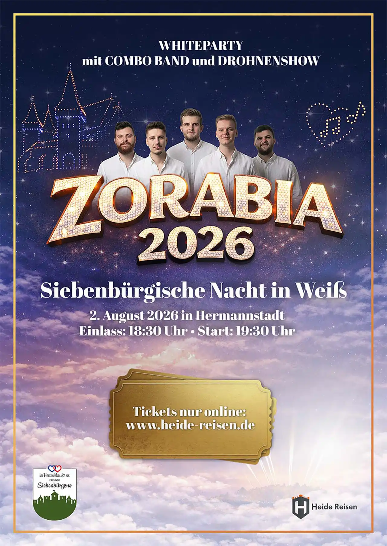 White Party – Noaptea Albă Transilvăneană & show de drone @ Zorabia