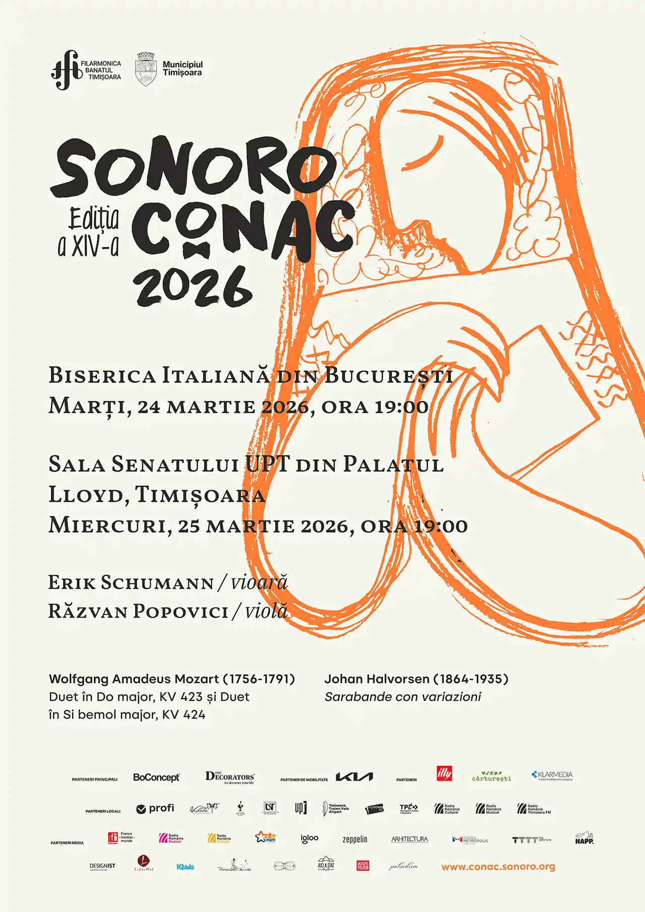 Turneul SoNoRo Conac ajunge pentru prima dată la Biserica Italiană din București și Palatul Lloyd din Timișoara