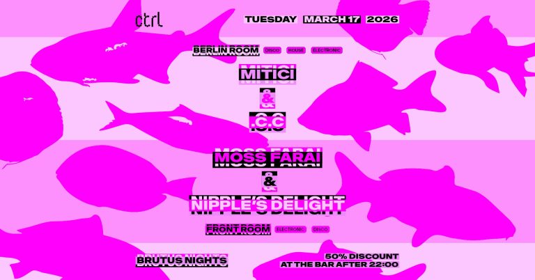 Brutus nights: Mitici & .c.c, Moss farai & Nipple's Delight @ Control Club