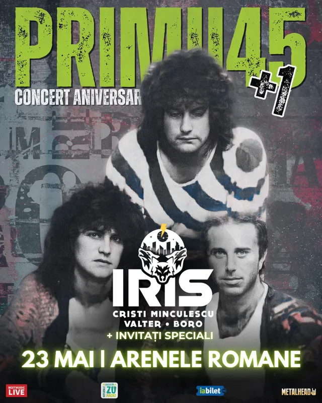 Iris - Cristi Minculescu, Valter & Boro - Primii 45 - Concert Aniversar @ Arenele Romane