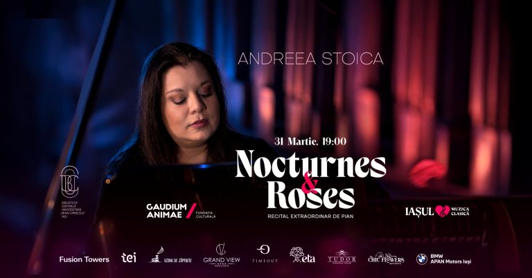 Nocturnes & Roses. Recital extraordinar de pian Andreea Stoica @ Biblioteca Centrală Universitară "Mihai Eminescu"